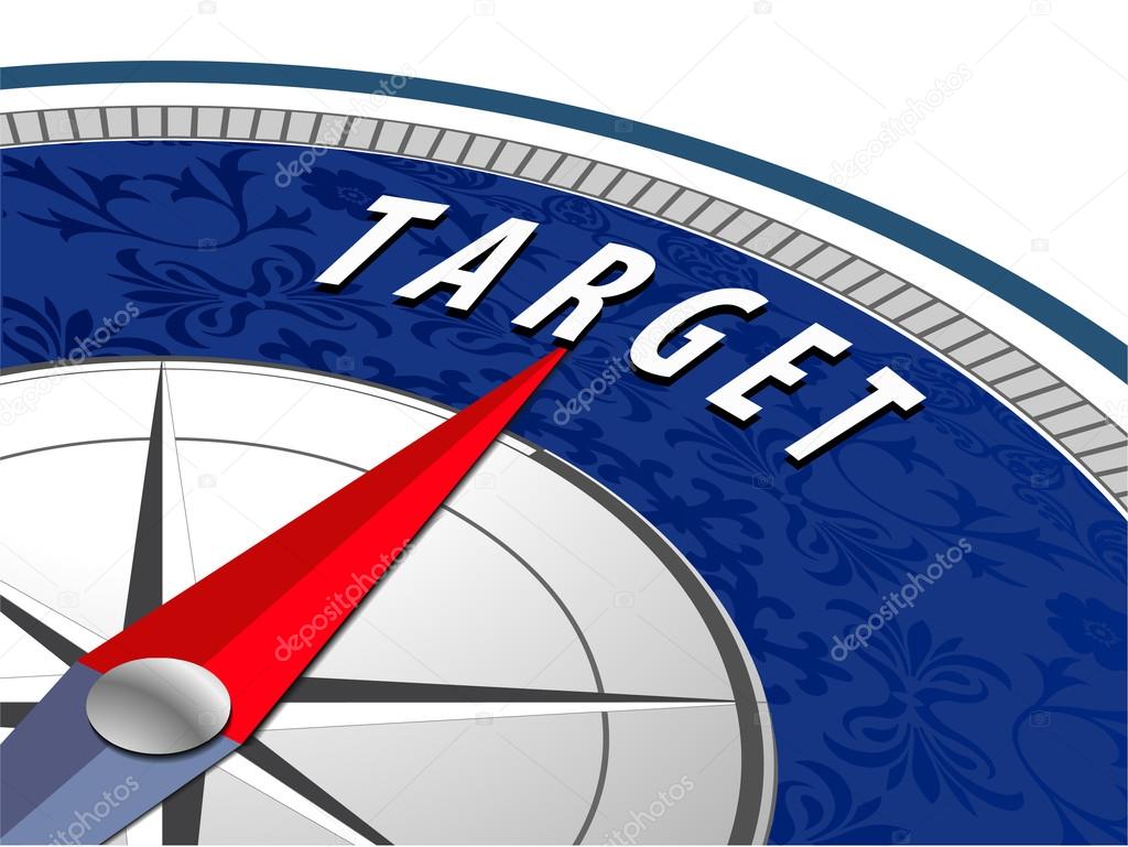 Target concept with compass,