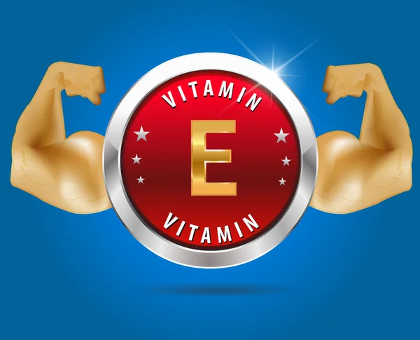 Vektör vitaminler rozetleri için senin Infographic renkli kümesi. vektör - eps10 — Stok Vektör