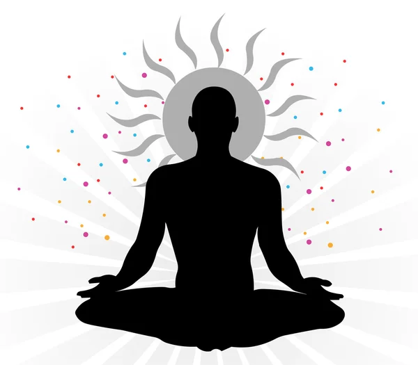 Illustrazione vettoriale della Giornata mondiale dello Yoga, sfondo bianco - eps10 vettoriale — Vettoriale Stock