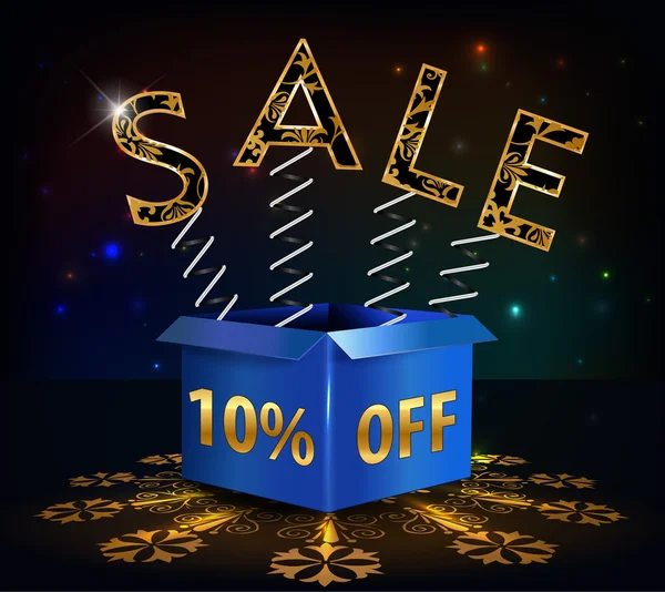 10 % off, 10 vente discount vente chaude avec offre spéciale ressort et boîte - vecteur EPS10 — Image vectorielle