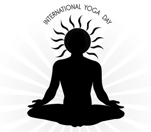 Światowy dzień jogi ilustracji wektorowych, białe tło - wektor eps10 — Wektor stockowy
