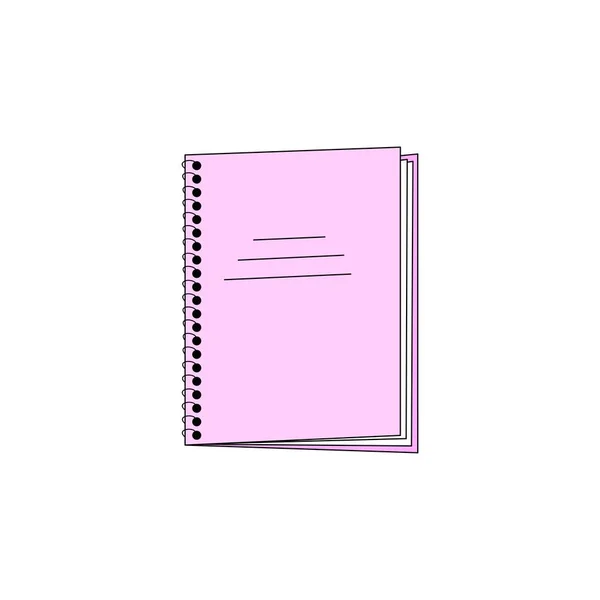 Skolas Copybook Beskriver Färg Ikonen Anteckningsbok Begreppet Utbildning Tillbaka Till — Stock vektor