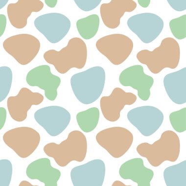 Rastgele geometrik çakıl duvar kağıdı. Taş renkli çakıl taşı pürüzsüz desen. Çakıl taşlı vektör deseni. Soyut desen