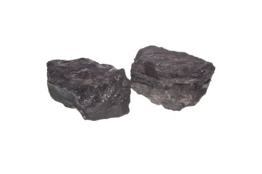 kömür beyaz arkaplanda izole edildi