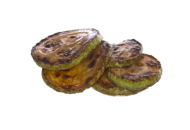 Kızarmış kabak beyaz arkaplanda izole edildi