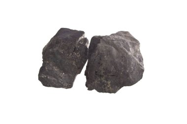 kömür beyaz arkaplanda izole edildi