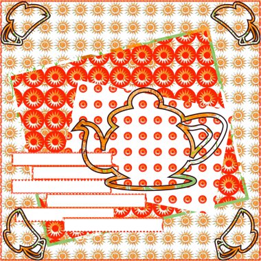 İkindi çayı için güzel kart davet.