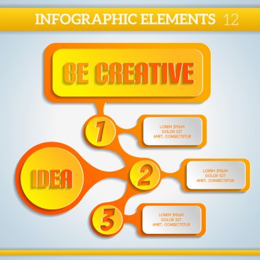 kağıt parlak Infographic renkli düzeni adımları elemanları ile.