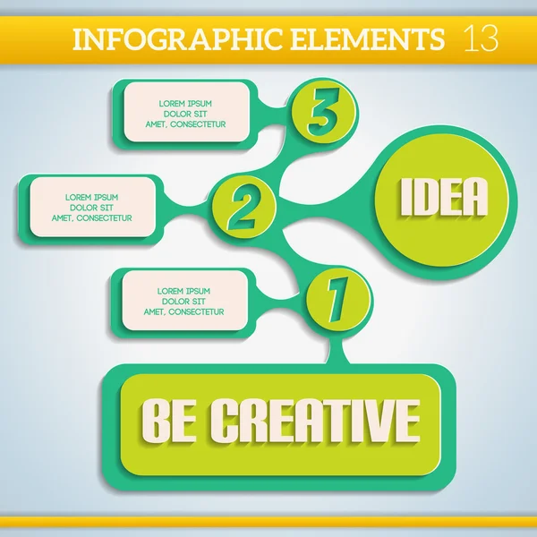 Papier Infographie schéma coloré avec des éléments étapes . — Image vectorielle