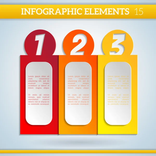 Papper ljusa infographic färgglada system med åtgärder för element. — Stock vektor