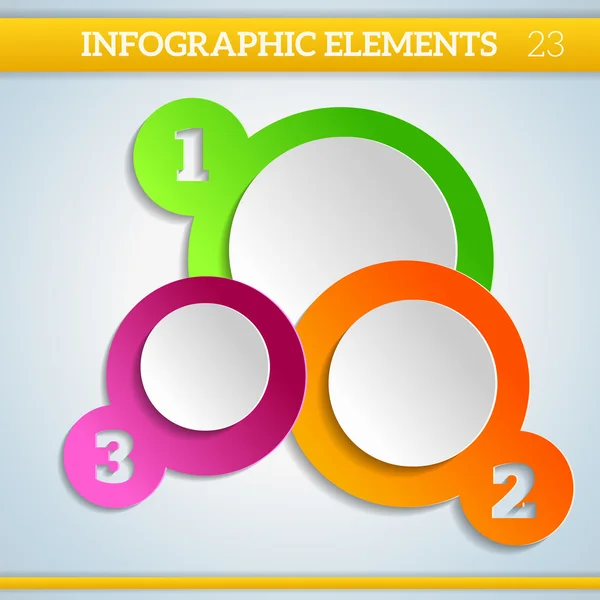 Kleurrijke papier infographics elementen voor ontwerp. — Stockvector