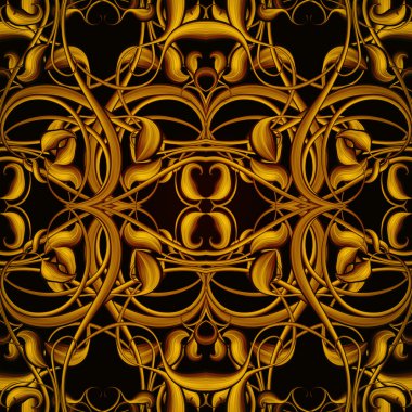 Parlak turuncu fantastik desen