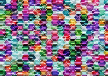 Altıgen renkli arka plan.