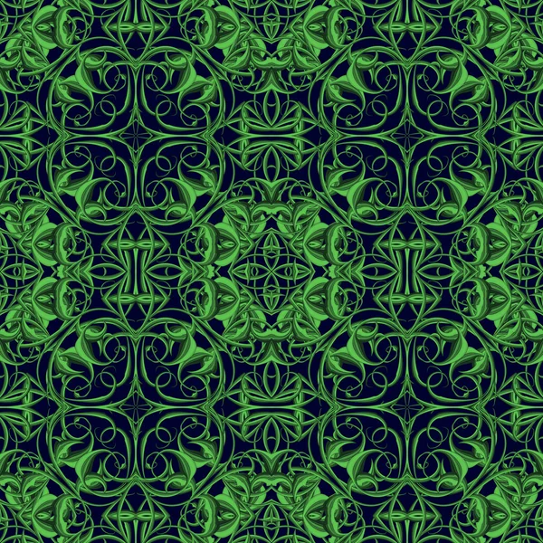 Green Fantasy Seamless Pattern — Stock Photo, Image