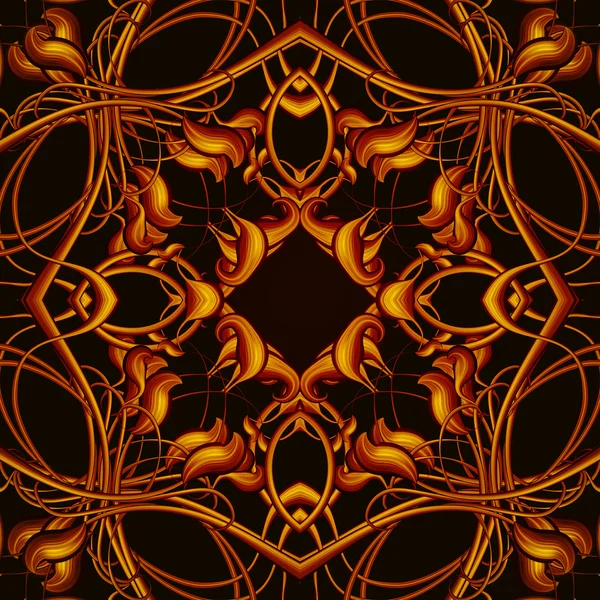 明るいオレンジ色の幻想的なパターン — ストック写真