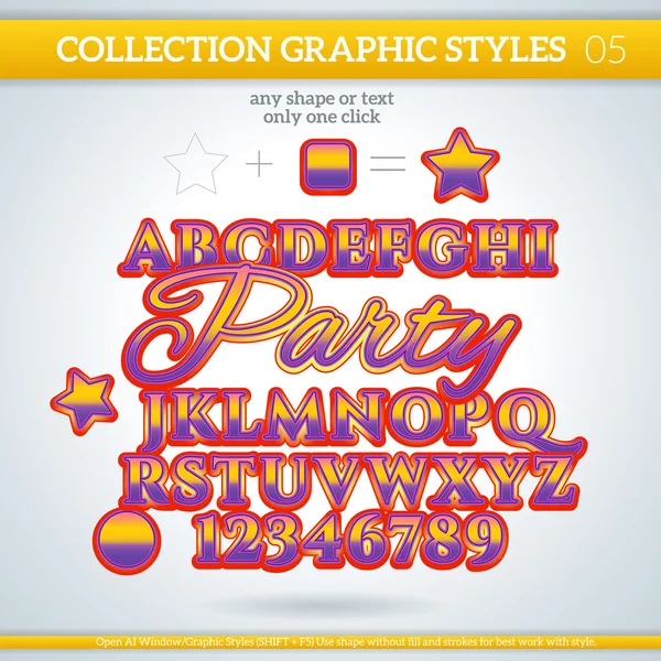 Party Graphic Styles — Stock Vector
