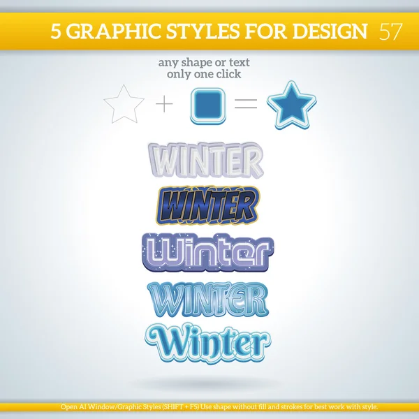 Winter Graphic Styles — Stock Vector