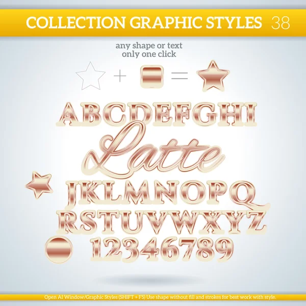 Latte Graphic Styles — Stock Vector