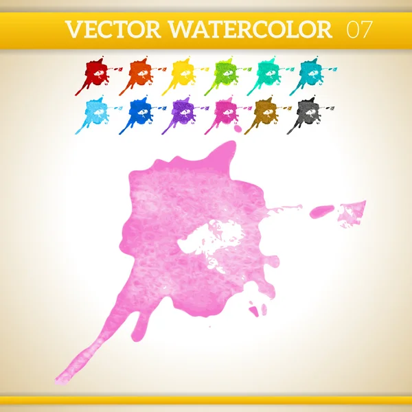 Watercolor Artistic Splashes — Stock Vector