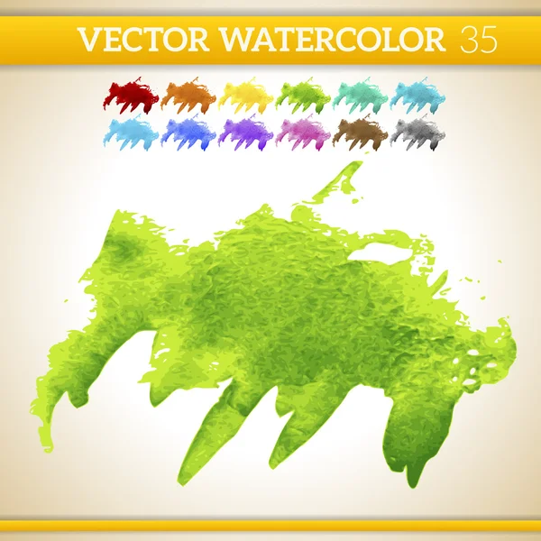 Watercolor Artistic Splashes — Stock Vector