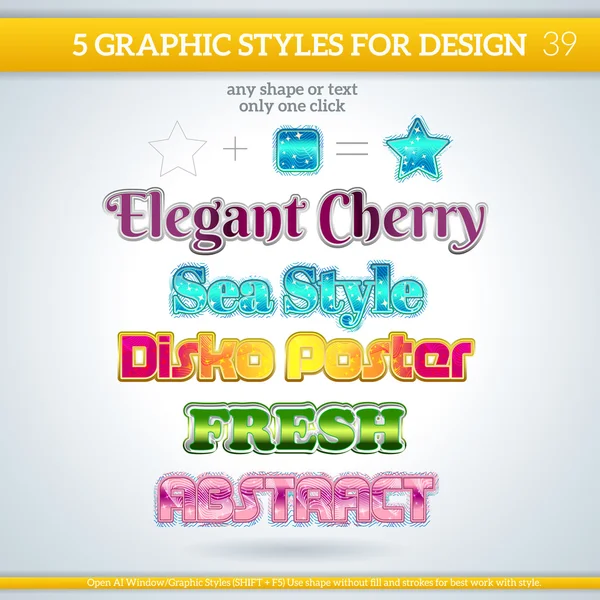 Graphic Styles set — Stock Vector