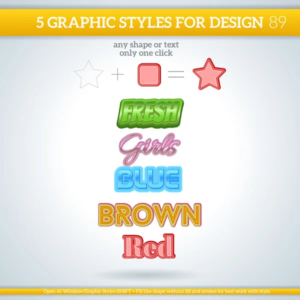 Ensemble de styles graphiques — Image vectorielle