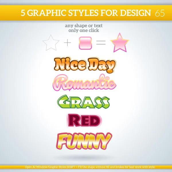 Set of Graphic Styles — Stock Vector