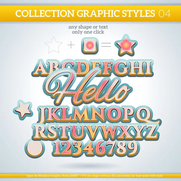 Hello Graphic Styles — Stock Vector