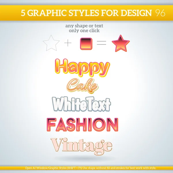 Set of Graphic Styles — Stock Vector