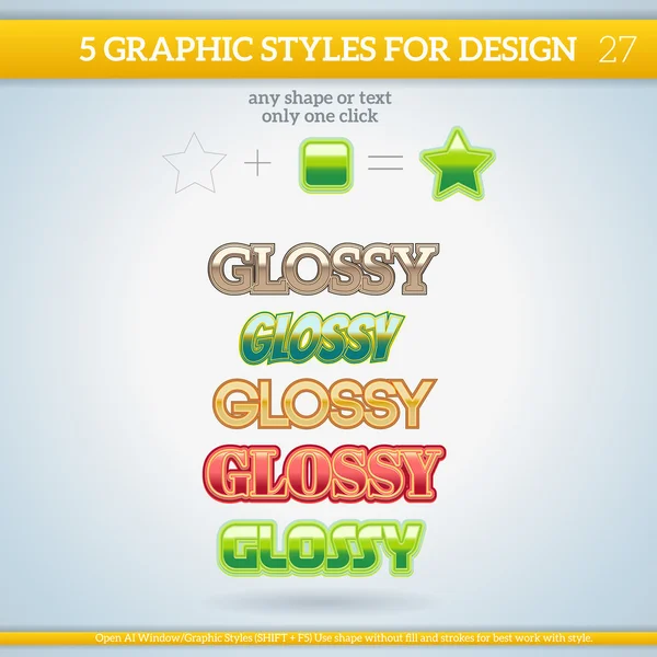 Styles graphiques ensemble — Image vectorielle