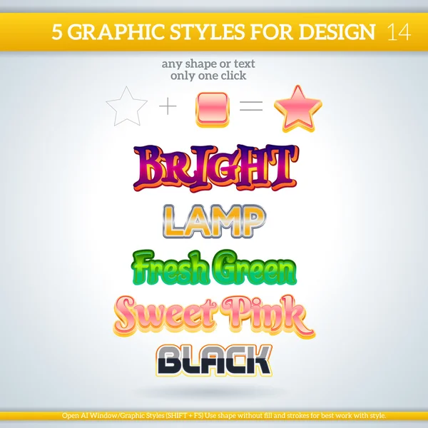 Graphic Styles set — Stock Vector