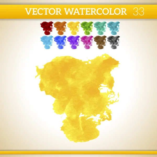 Watercolor Artistic Splashes — Stock Vector