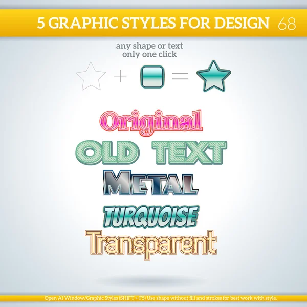 Set of Graphic Styles — Stock Vector