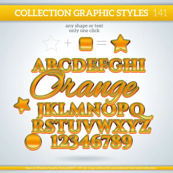 Orange Graphic Styles — Stock Vector