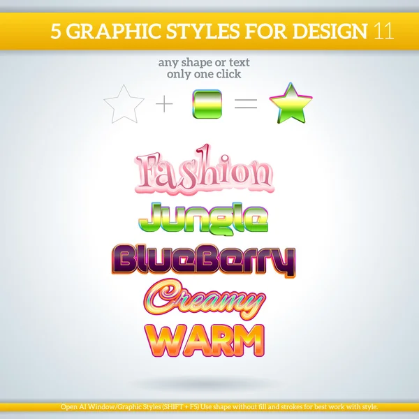 Graphic Styles set — Stock Vector