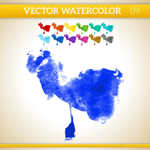 Watercolor Artistic Splashes — Stock Vector