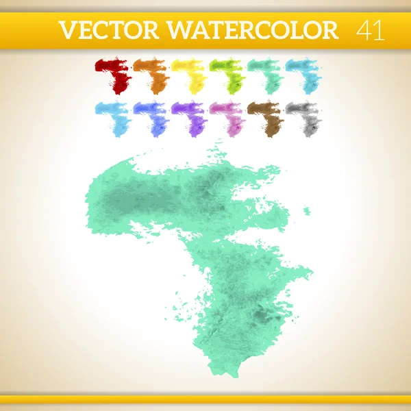 Watercolor Artistic Splashes — Stock Vector