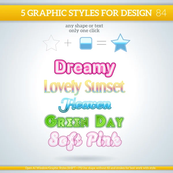 Set of Graphic Styles — Stock Vector