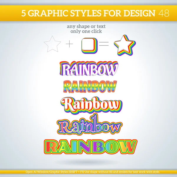 Styles graphiques arc-en-ciel — Image vectorielle