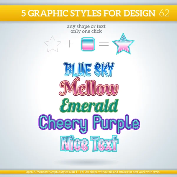 Ensemble de styles graphiques — Image vectorielle