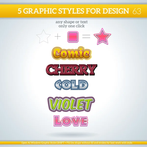 Set of Graphic Styles — Stock Vector