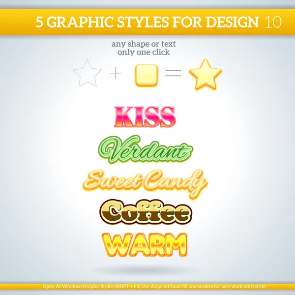 Graphic Styles set — Stock Vector