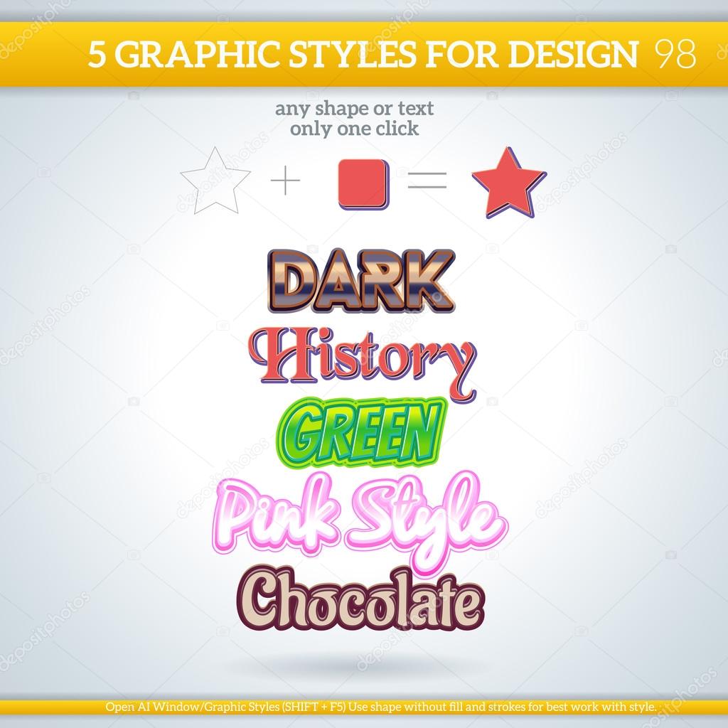 Set of Graphic Styles