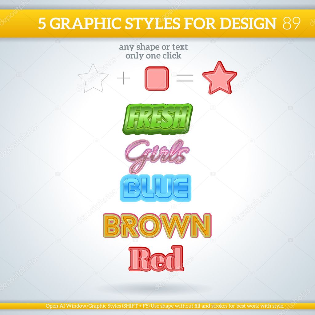 Set of Graphic Styles