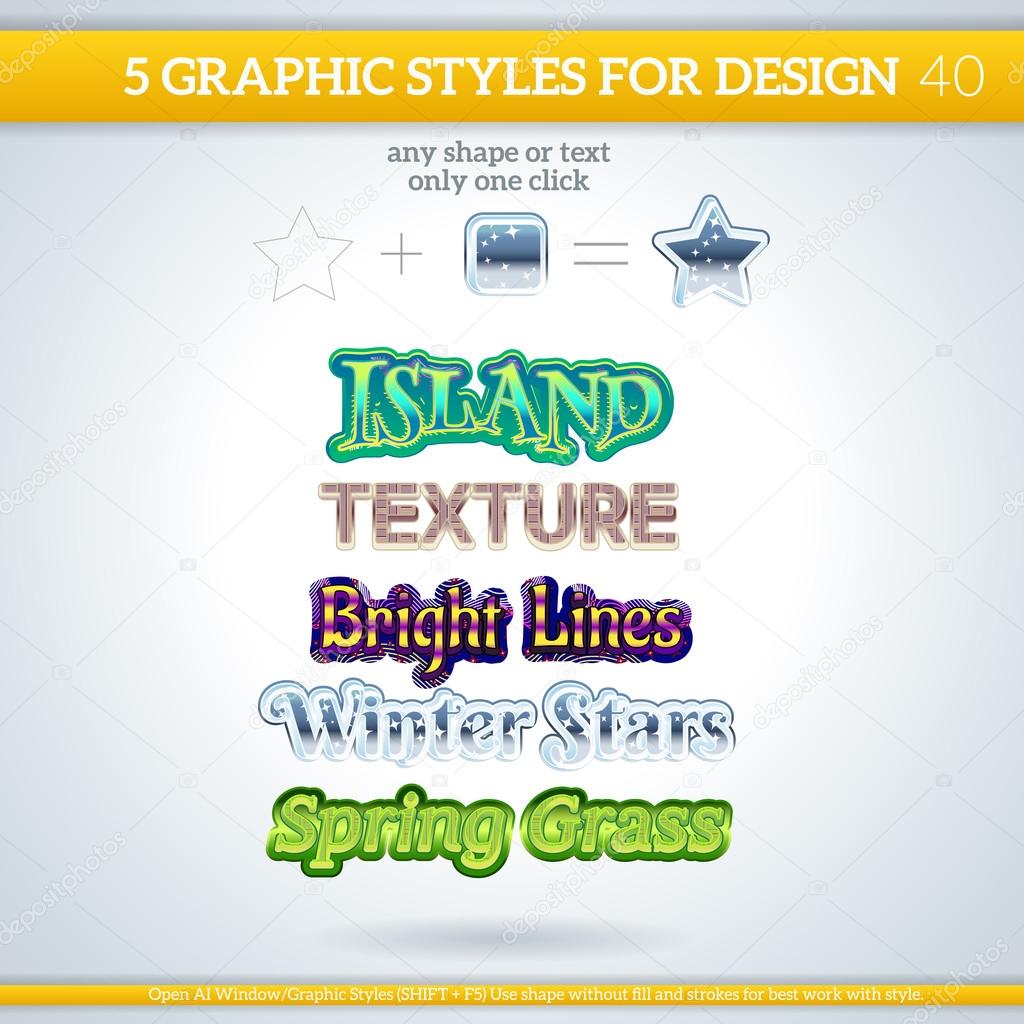 Graphic Styles set