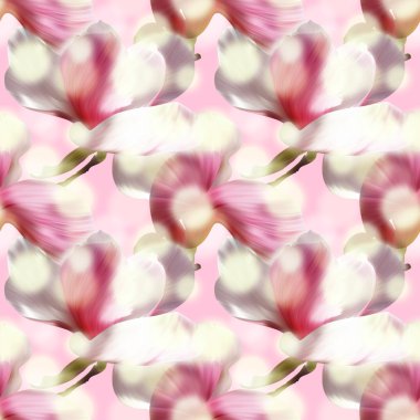 Tatlı Manolya Dikişsiz desen tekstil tasarımı için banner