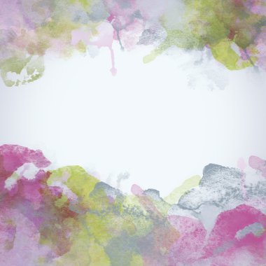 Bahar kağıt suluboya zemin renkli BLOB'ları ile