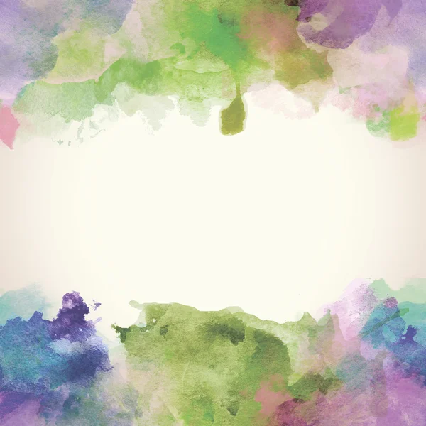 Lente papier aquarel achtergrond met kleurrijke blobs — Stockfoto