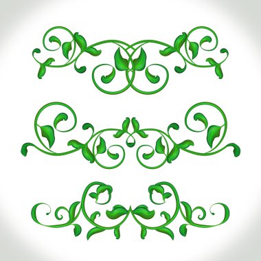 Klasik çiçek kaligrafi öğeleri. Menü, kartı, kitap