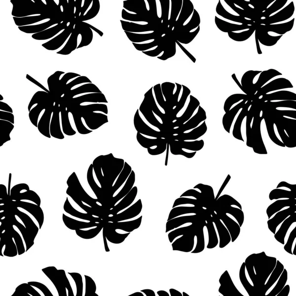 Plantas Tropicales Patrón Verano Patrón Tropical Vector Fondo — Vector de stock